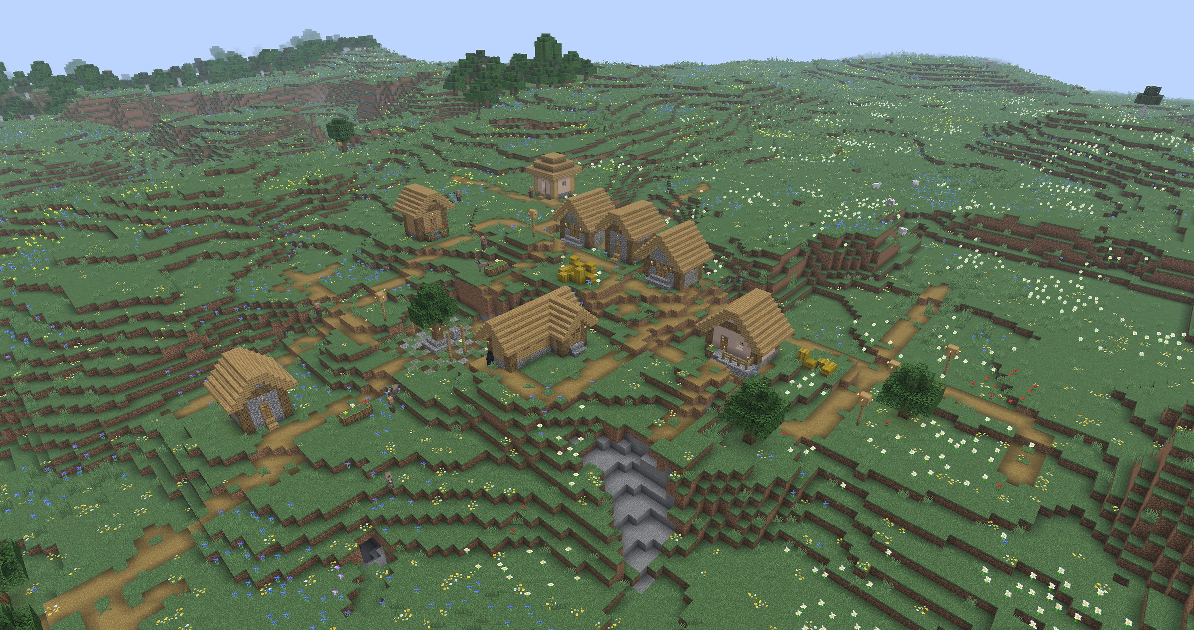 Screenshot Minecraft Meadows Village